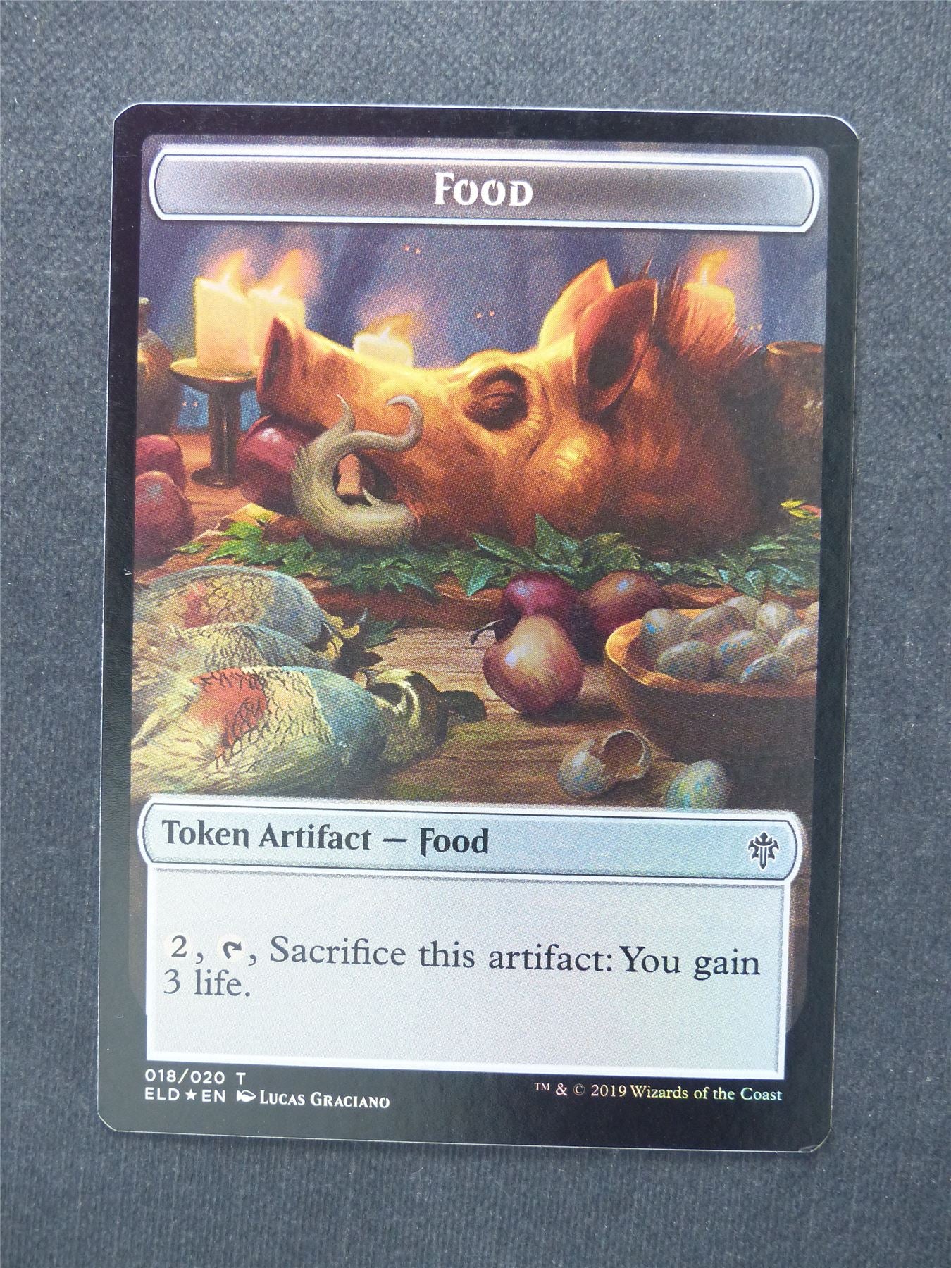 Boar Food Token Foil - Mtg Magic Cards #ZO