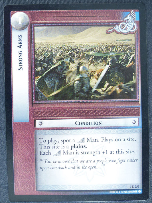 Strong Arms 7 U 252 - played - LotR Cards #W3