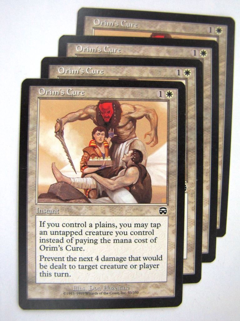 MTG Magic Played Cards: ORIM'S CURE x4 # 7J68