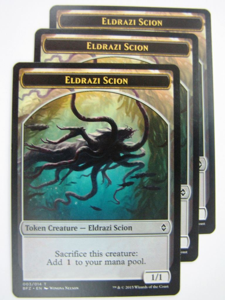 MTG Magic Token Cards: ELDRAZI SCION x3 # 4J27