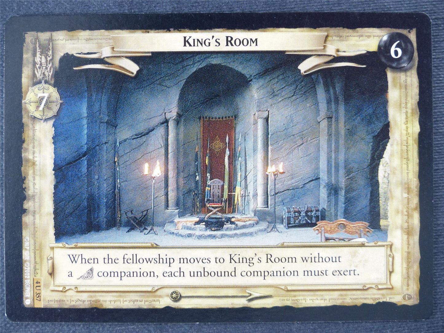 King's Room 4 U 357 - played - LotR Cards #JE