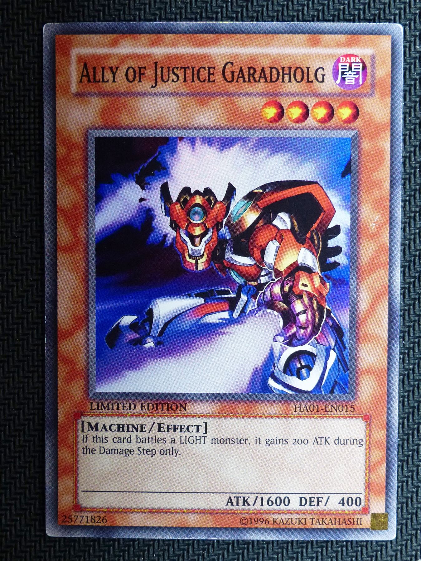 Ally of Justice Garadholg - HA01 - Super Rare - Yugioh Card # 1I15