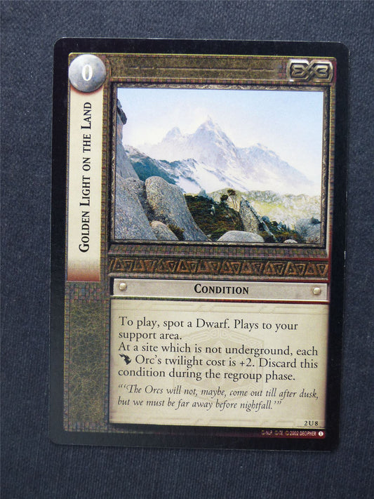 Golden Light On the Land 2 U 8 - LotR Cards #20