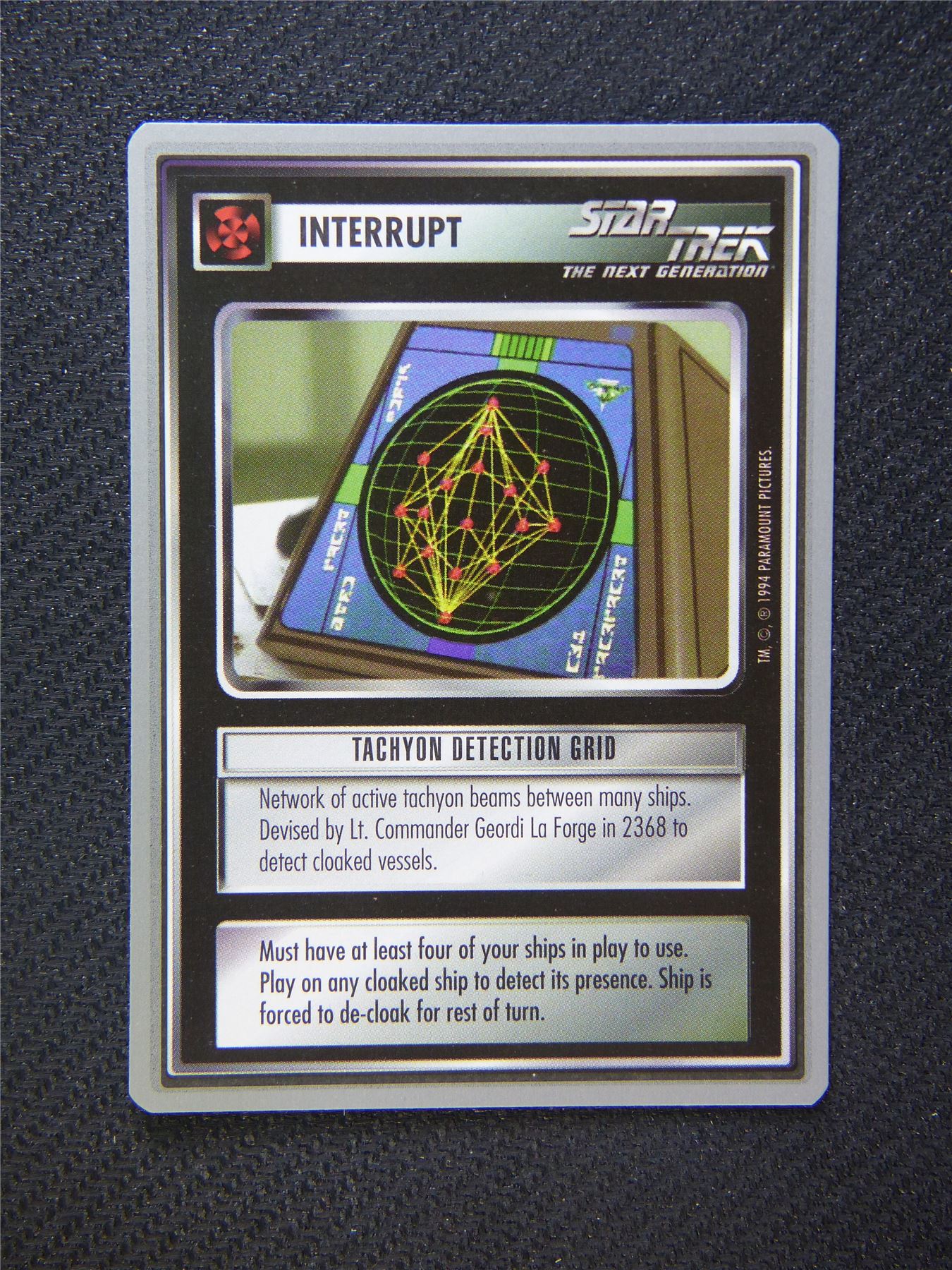 Interrupt Tachyon Detection Grid - Star Trek Silver Border Card Decipher #2FG