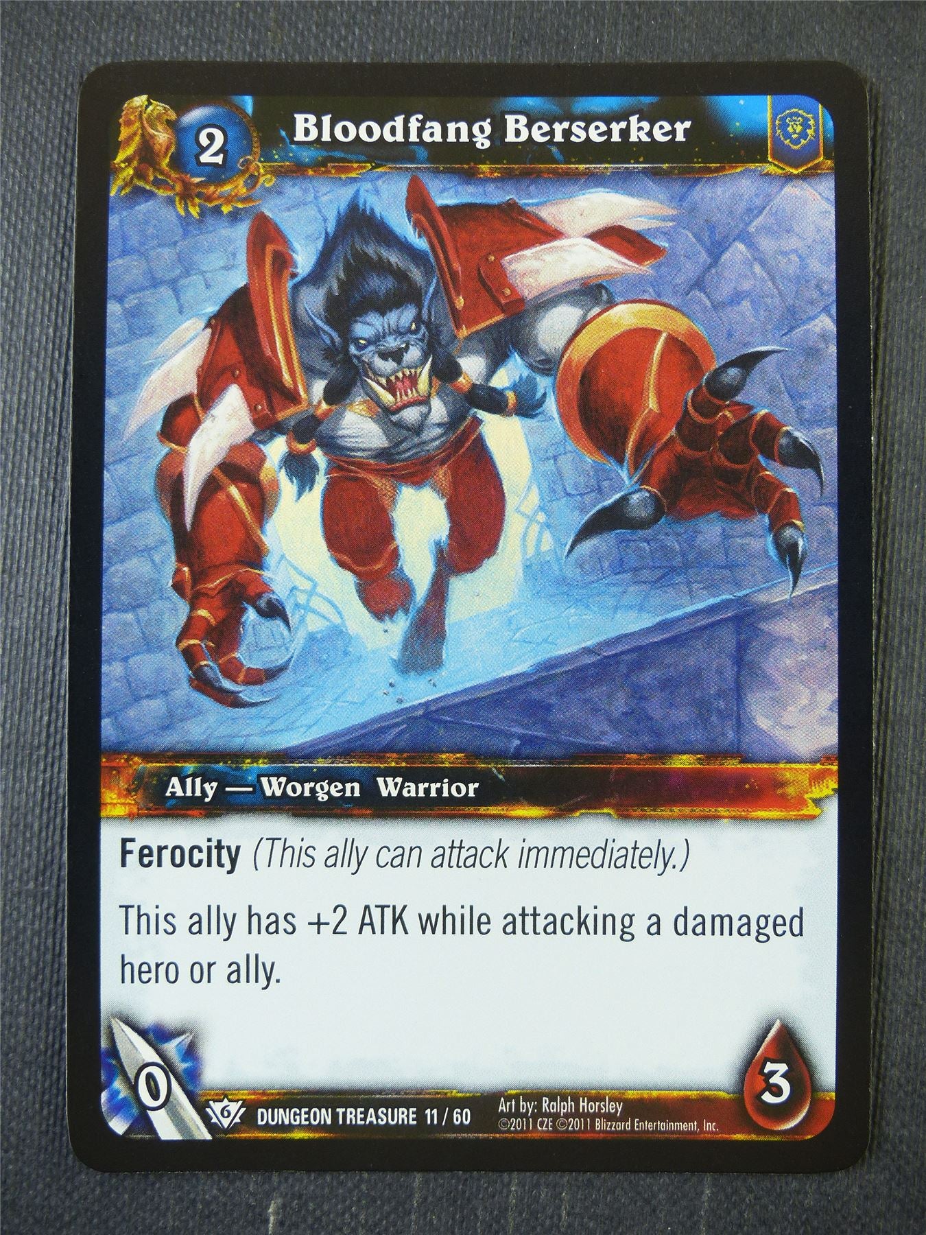 Bloodfang berserker 11/60 Foil - WoW Card #19S