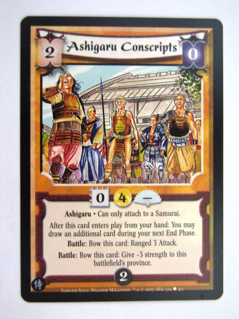 Vintage L5R Cards: ASHIGARU CONSCRIPTS # 27H31