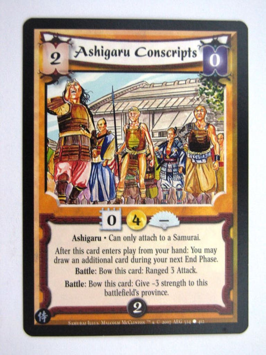 Vintage L5R Cards: ASHIGARU CONSCRIPTS # 27H31