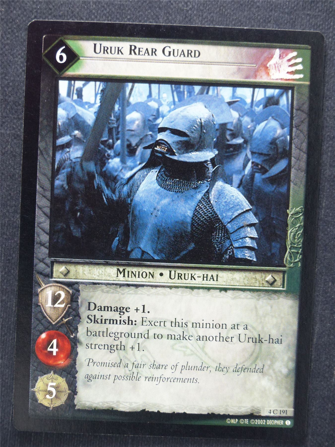 Uruk Rear Guard 4 C 191 - LotR Cards #R5