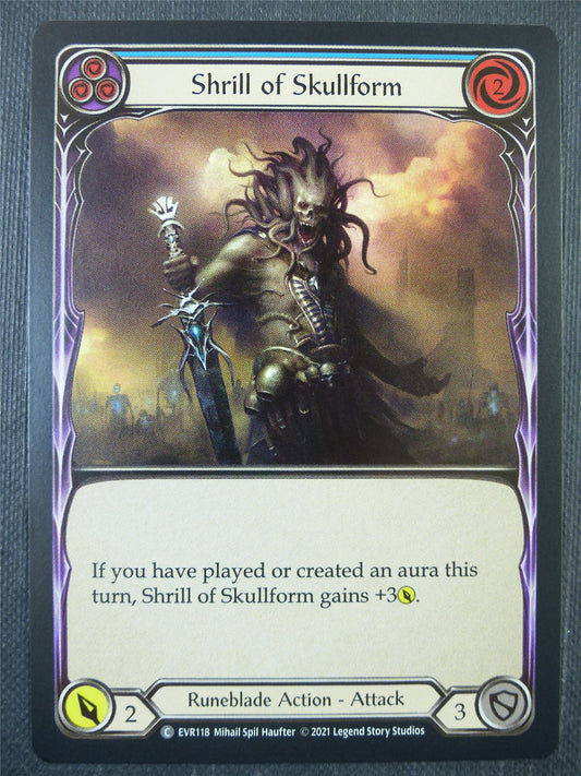 Shrill of Skullform Blue Foil - 1st ed Everfest - Flesh & Blood Card #6JG