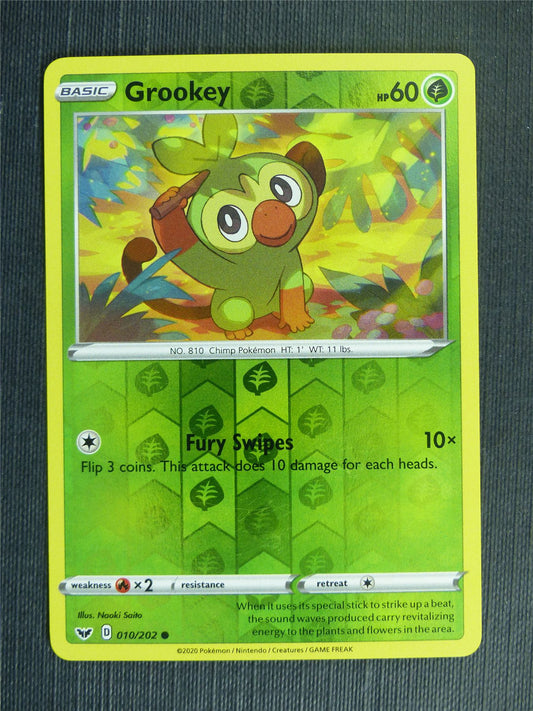 Grookey 010/202 Reverse Holo - Pokemon Cards #1UV