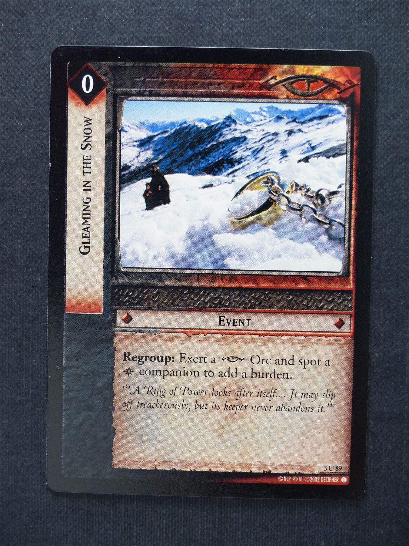 Gleaming in the Snow 3 U 89 - LotR Cards #8P