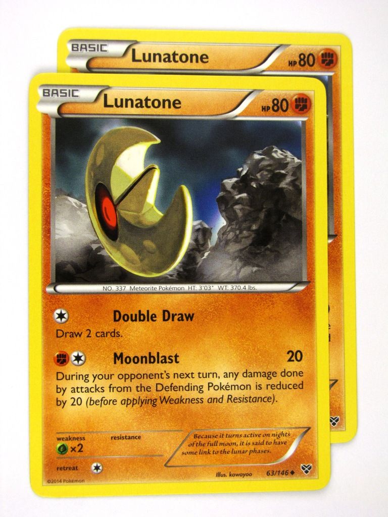 Pokemon Cards: LUNATONE 63/146 x2: X & Y