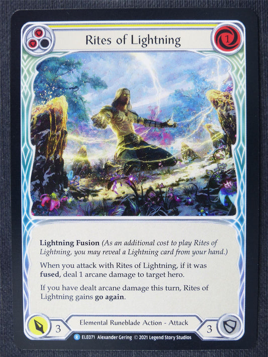 Rites of Lightning R Yellow - 1st Ed Tales of Aria - Flesh and Blood