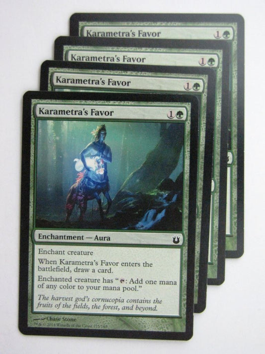 MTG Magic Cards: KARAMETRA'S FAVOR x4 Born of the Gods playset # 24C17
