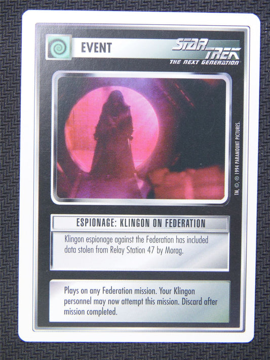 Event Espionage Klingon on Federation - Star Trek CCG Next Gen #4WK