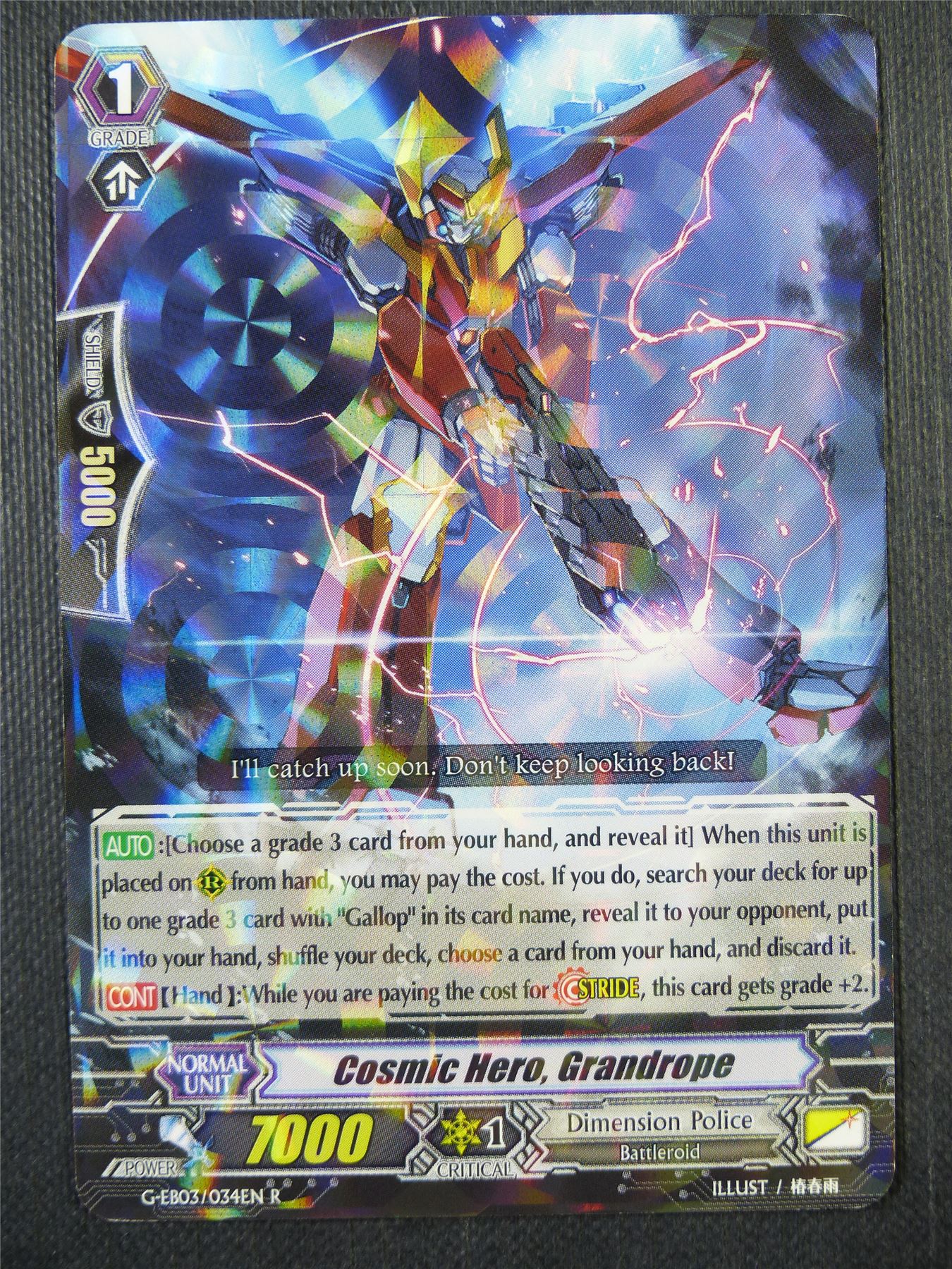 Cosmic Hero Grandrope G-EB03 R - Vanguard Card #7YJ