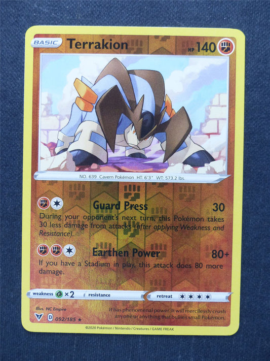Terrakion 092/185 Reverse - Vivid Voltage
