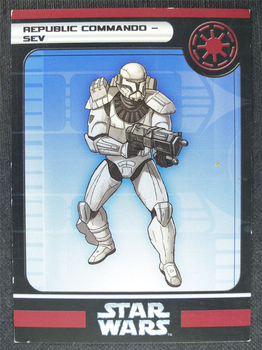 Republic Commando - Sev - Star Wars Miniatures Spare Cards #6O