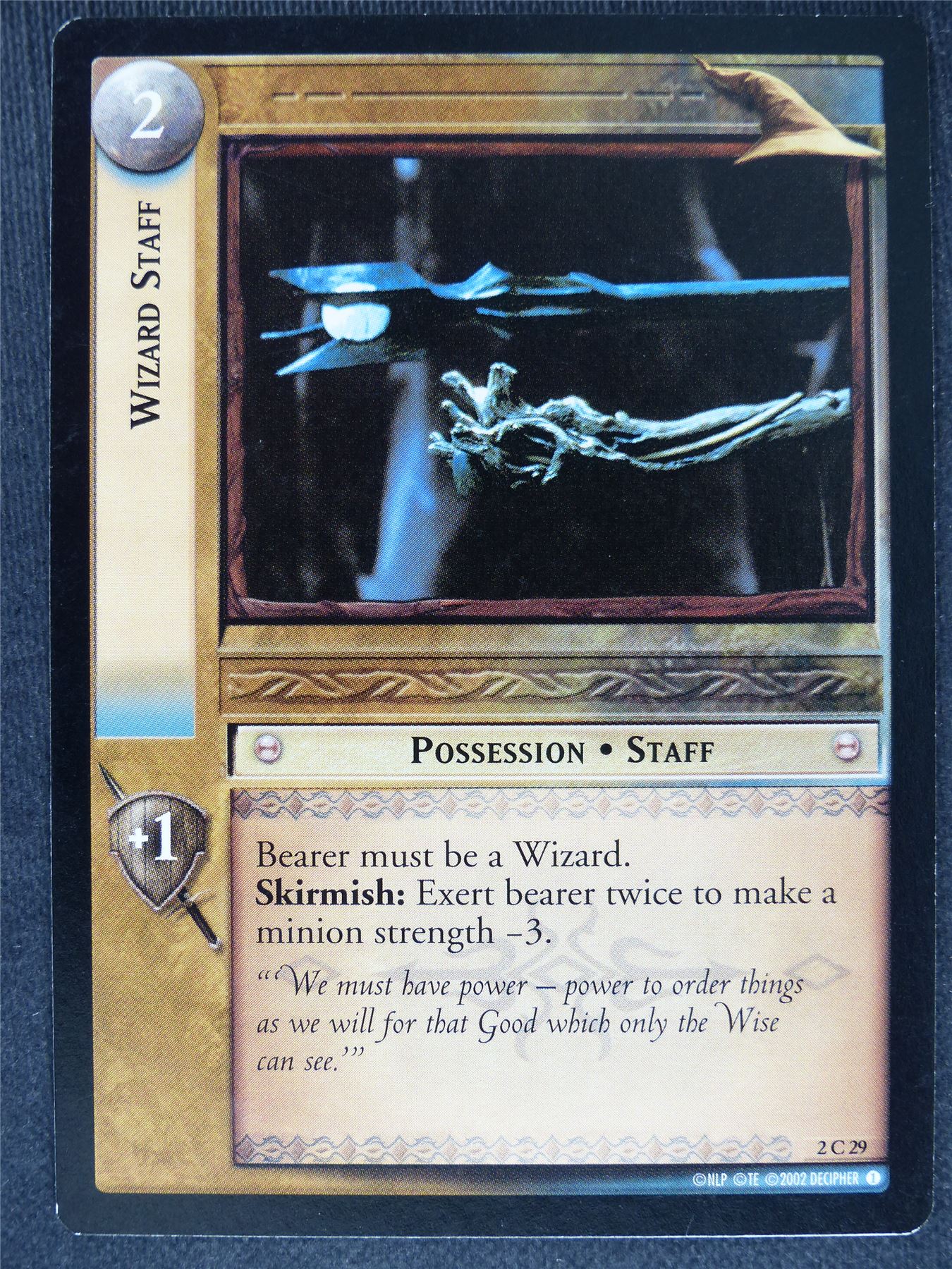 Wizard Staff 2 C 29 - played - LotR cards #EH