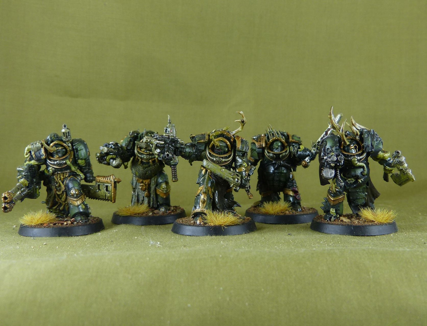 Blightlord Terminators - Painted - Death Guard - Warhammer 40K #4V