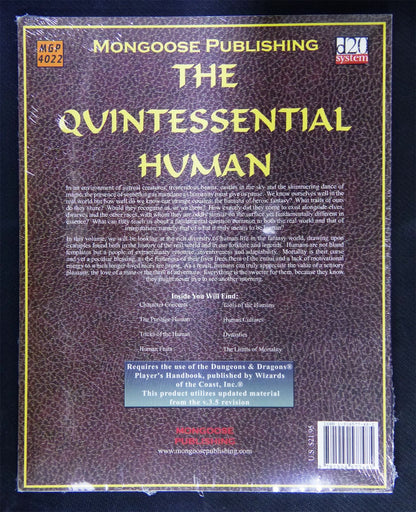 The Quintessential Human - Collector Series Book Twenty-Two - D20 System - Roleplay - RPG #15N