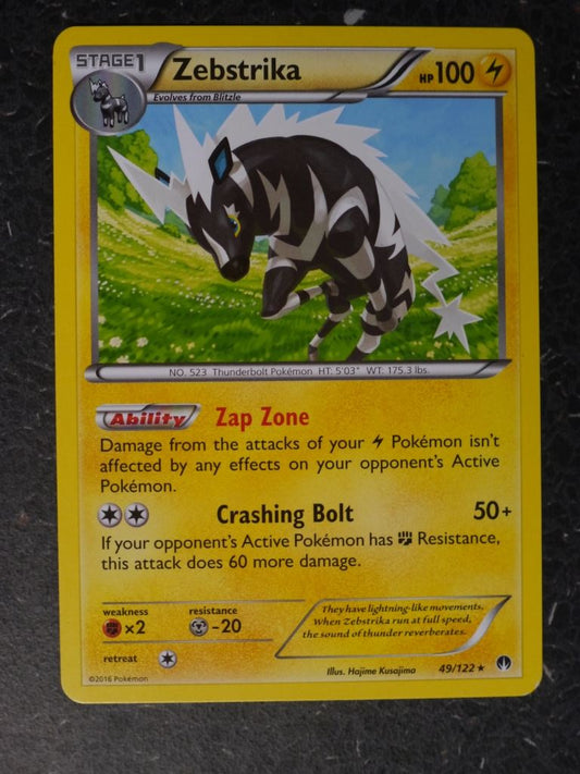 Pokemon Cards: ZEBSTRIKA 49/122 RARE # 9I49