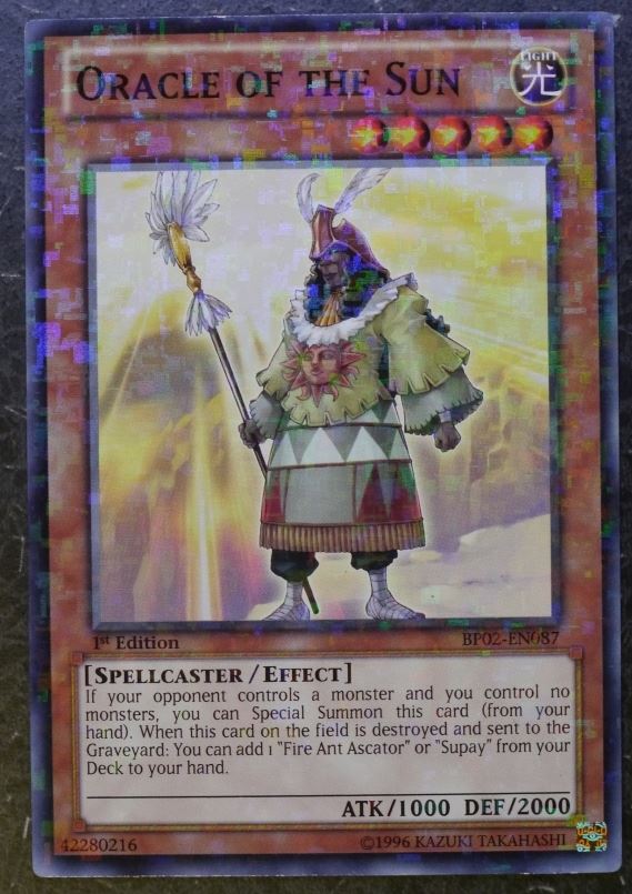 Yugioh Cards: ORACLE OF THE SUN BP02 MOSAIC RARE # 2J50