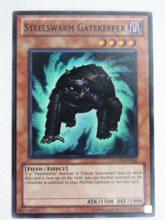 Yugioh Played Cards: STEELSWARM GATEKEEPER HA05 SUPER RARE # 29G100