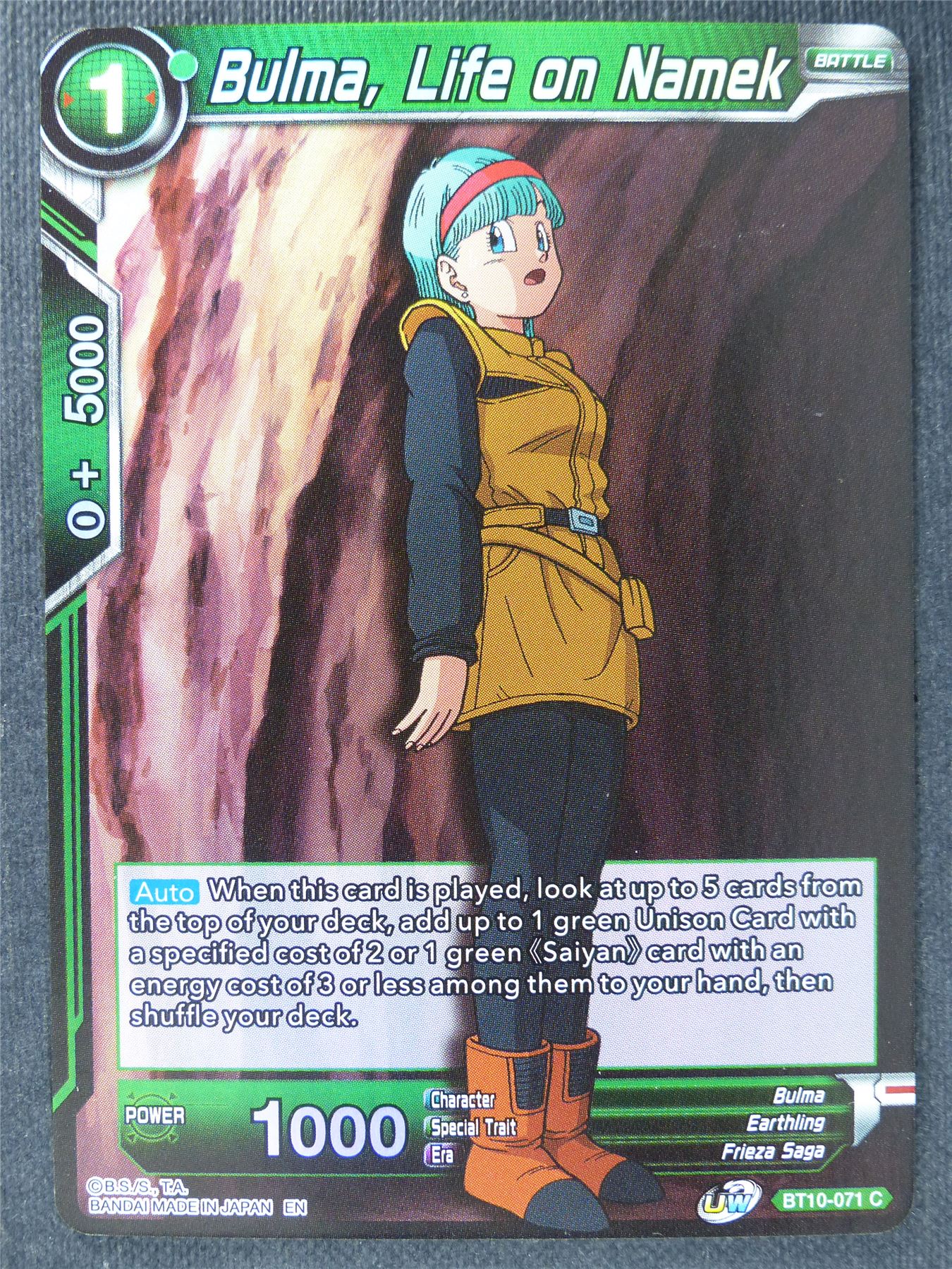 Bulma Life on Namek C Foil - Dragon Ball Super Cards #51