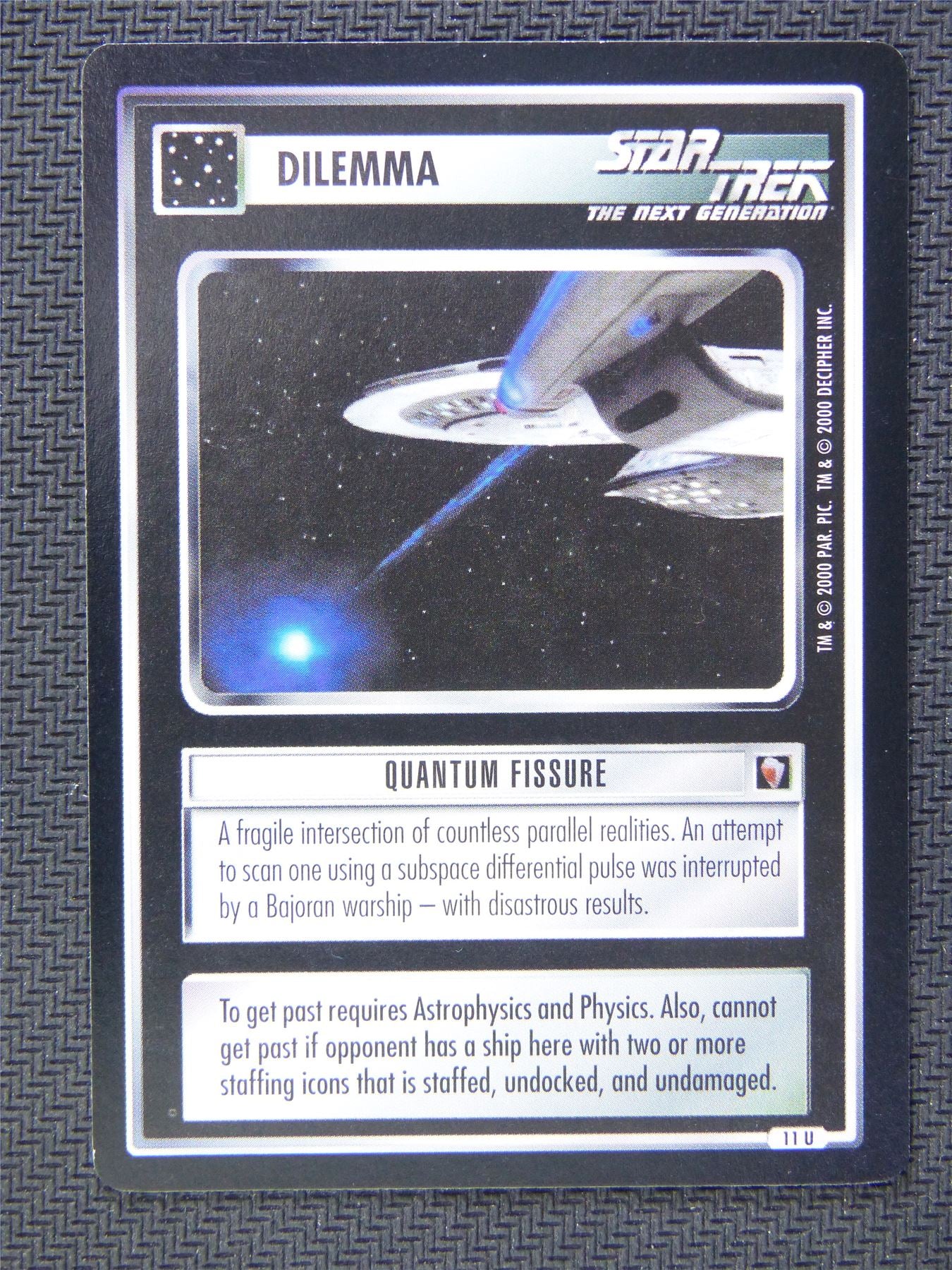 Dilemma Quantum Fissure - Star Trek CCG Next Gen #598