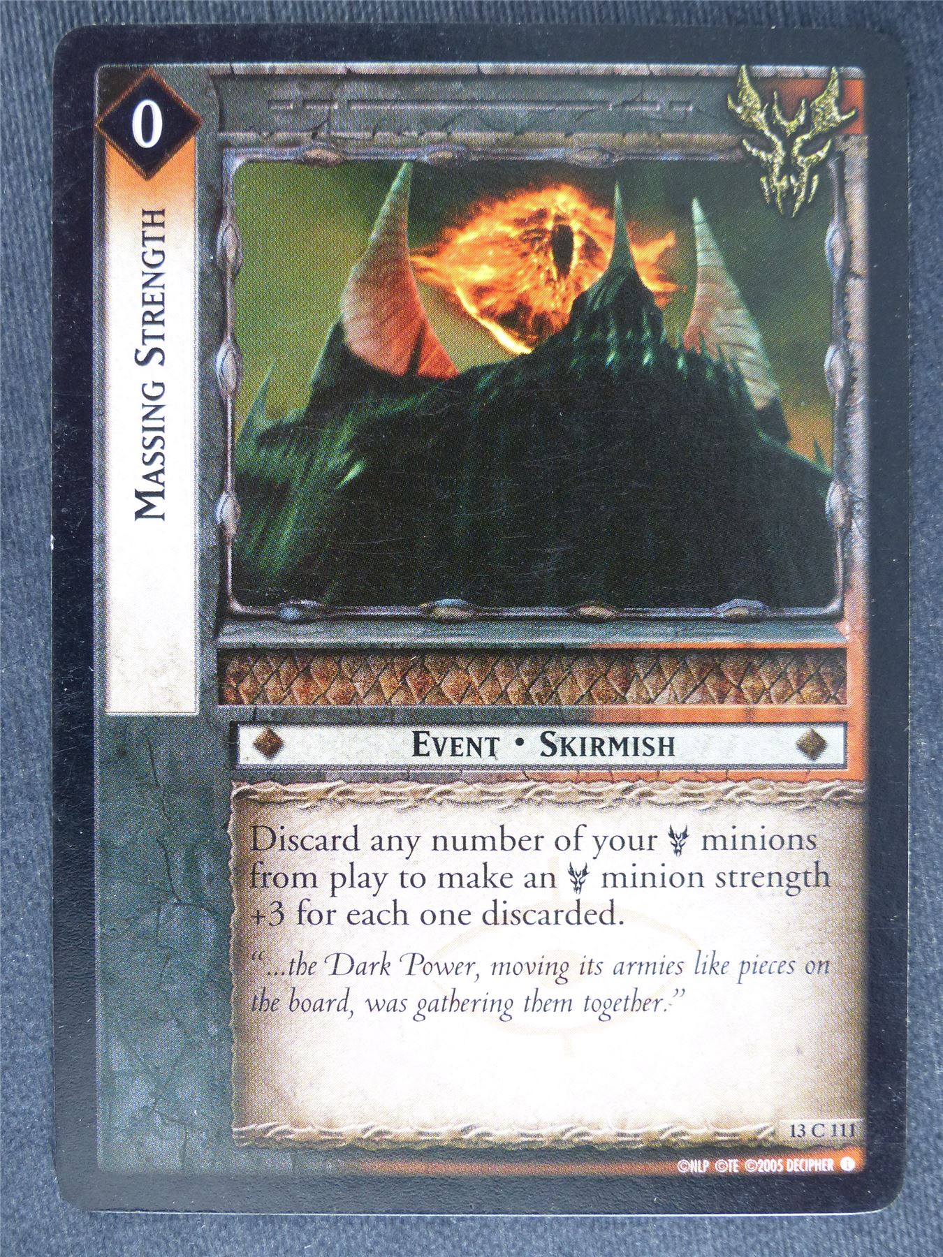 Massing Strength 13 C 111 - played - LotR Cards #O7