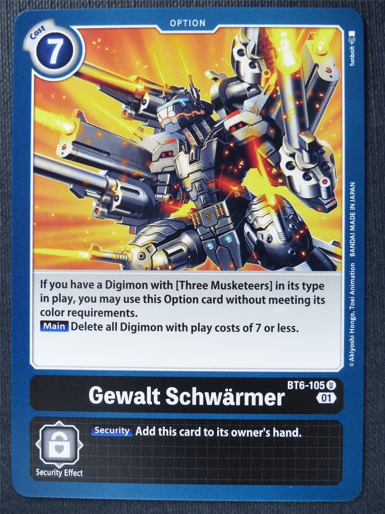 Gewalt Schwarmer BT6-105 U - Digimon Card #4J7