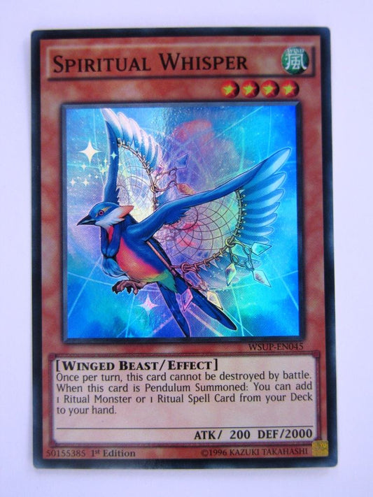 Yugioh Cards: SPIRITUAL WHISPER WSUP SUPER RARE # 2D96