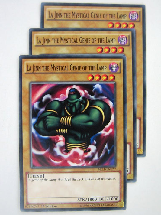 Yugioh Cards: LA JINN THE MYSTICAL GENIE OF THE LAMP MIL1 x3 # 10A69