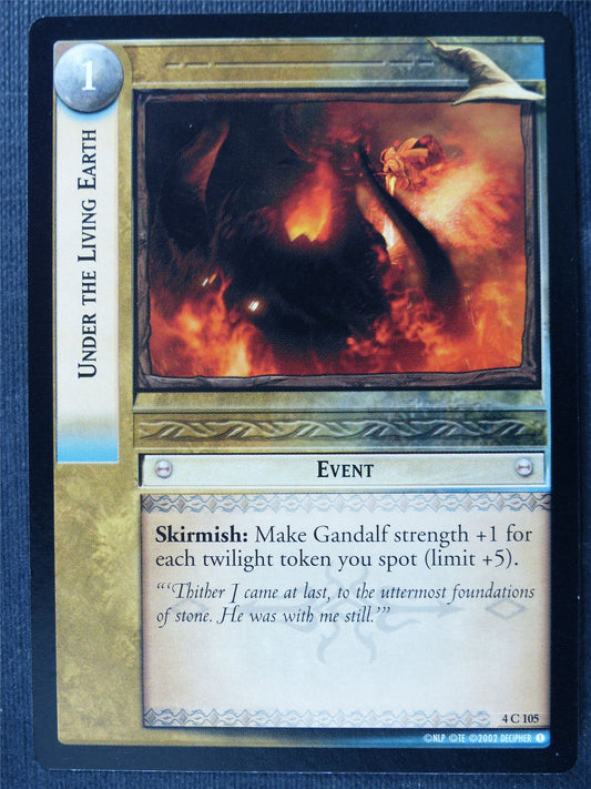 Under The Living Earth 4 C 105 - LotR Card #475