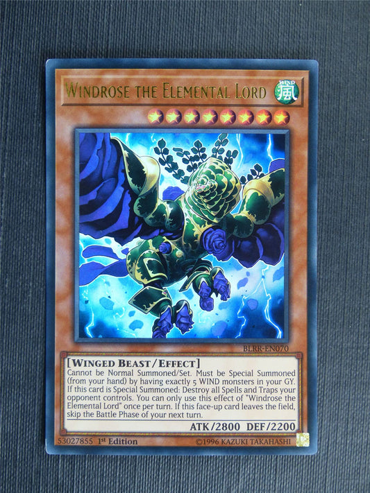 Windrose the Elemental Lord BLRR Ultra Rare - 1st ed - Yugioh Cards #YO