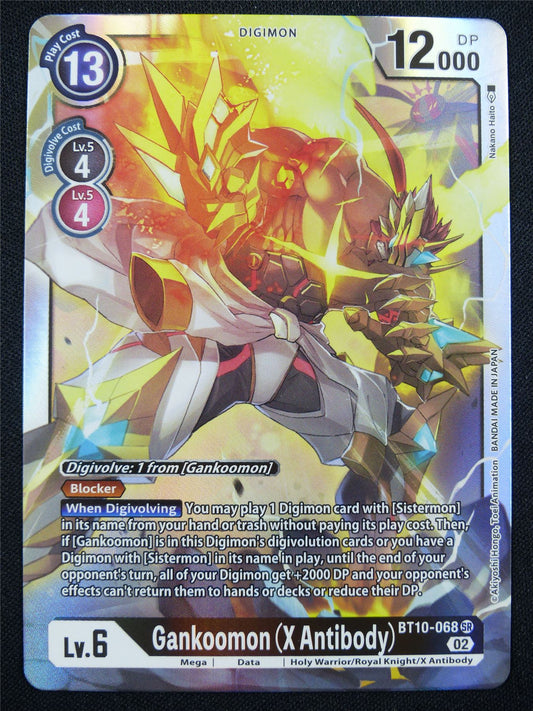 Gankoomon X Antibody BT10-068 SR - Digimon Card #1OW