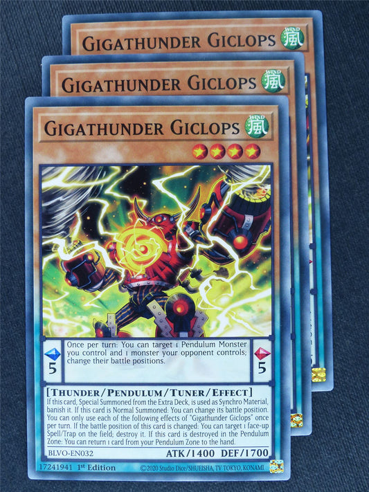 Gigathunder Giclops x3 - Yugioh Cards #YF