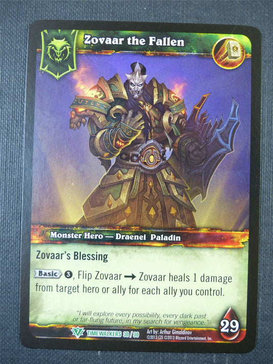 Zovaar the Fallen 30/30 - WoW Card #1AV