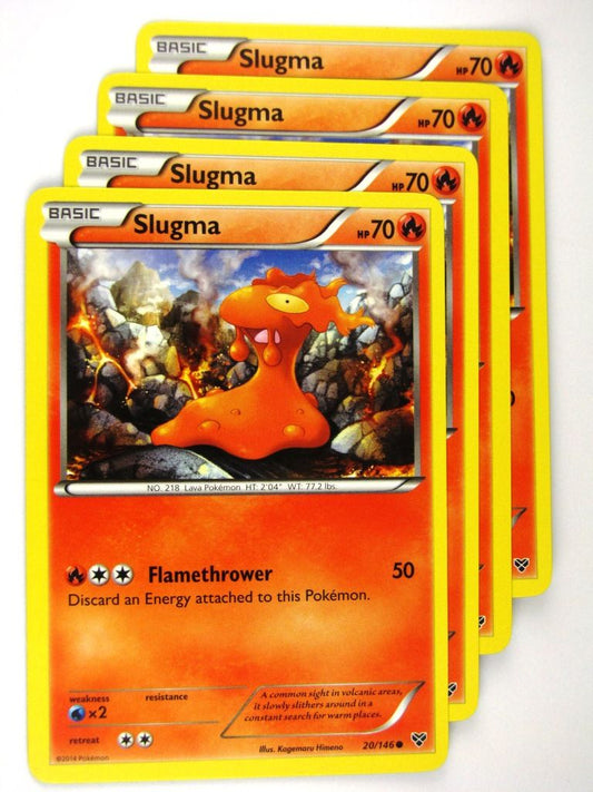 Pokemon Cards: SLUGMA 20/146 x4: X & Y