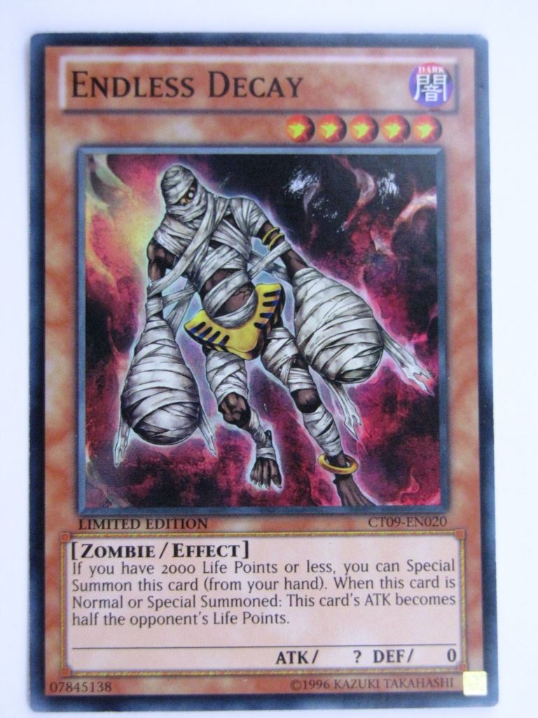 Yugioh Played Cards: ENDLESS DECAY CT09 SUPER RARE # 29G91