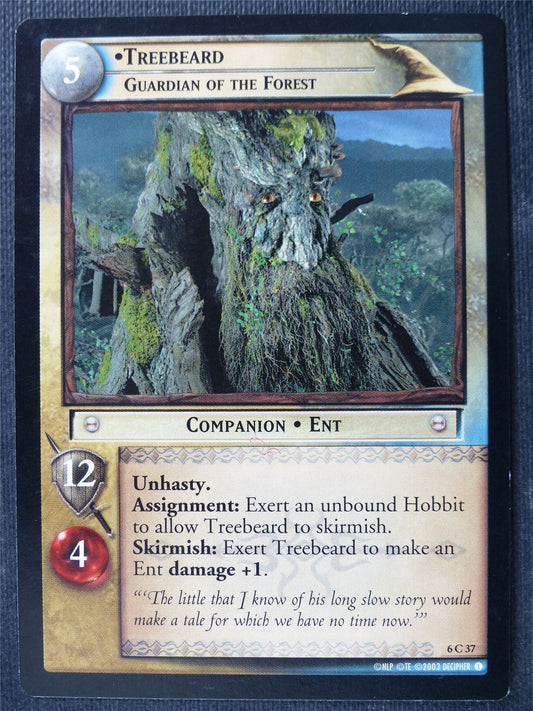 Treebeard 6 C 37 - LotR Card #47H