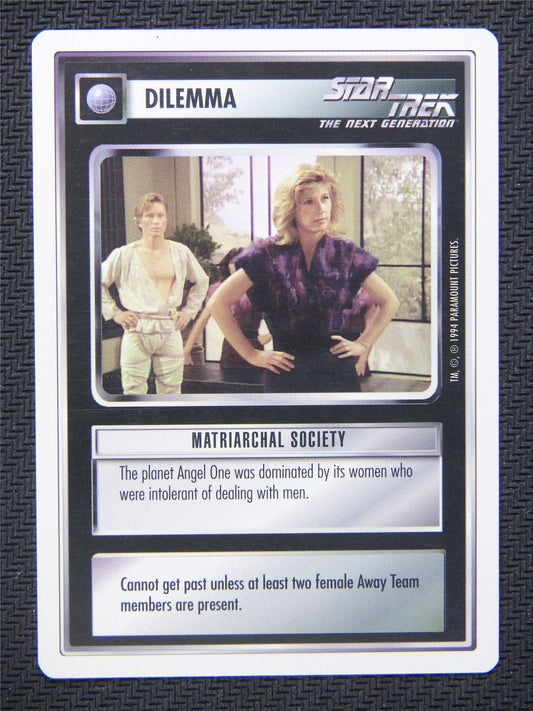 Dilemma Matriarchal Society - Star Trek CCG Next Gen #4XT