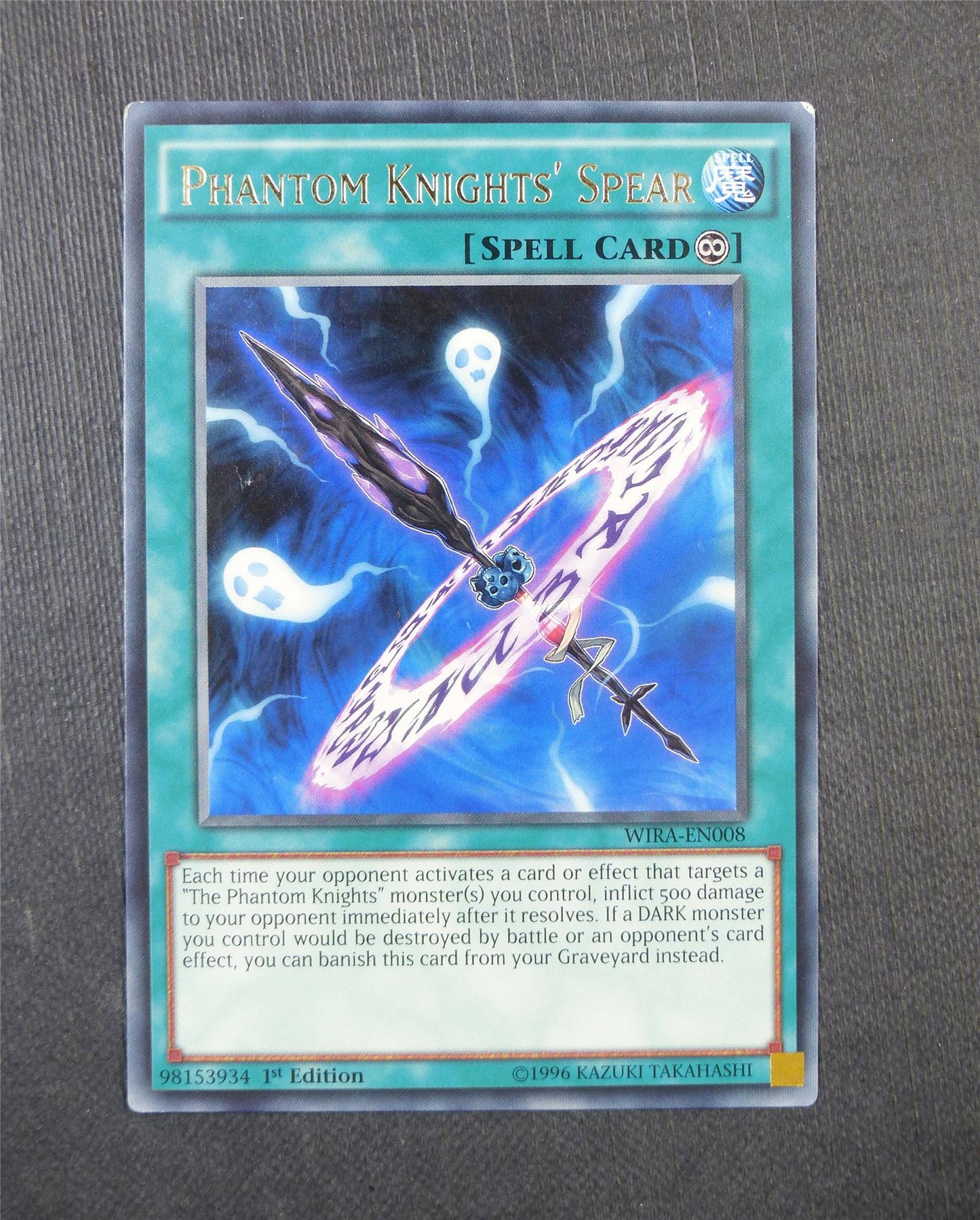 Phantom Knights Spear WIRA Rare 1st Ed - Yugioh Card #5EK