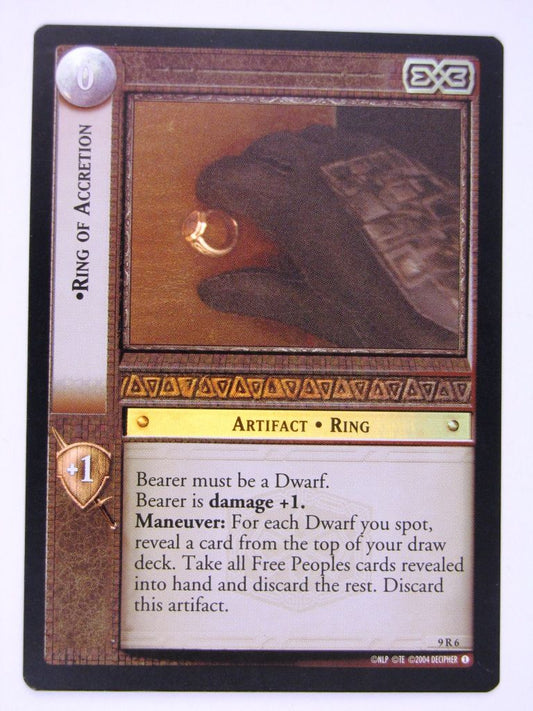 Lord Of The Rings Cards: RING OF ACCRETION 9R6 FOIL: LOTR - played