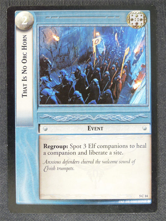 That is No Orc Horn 5 C 14 - played - LotR cards #D0