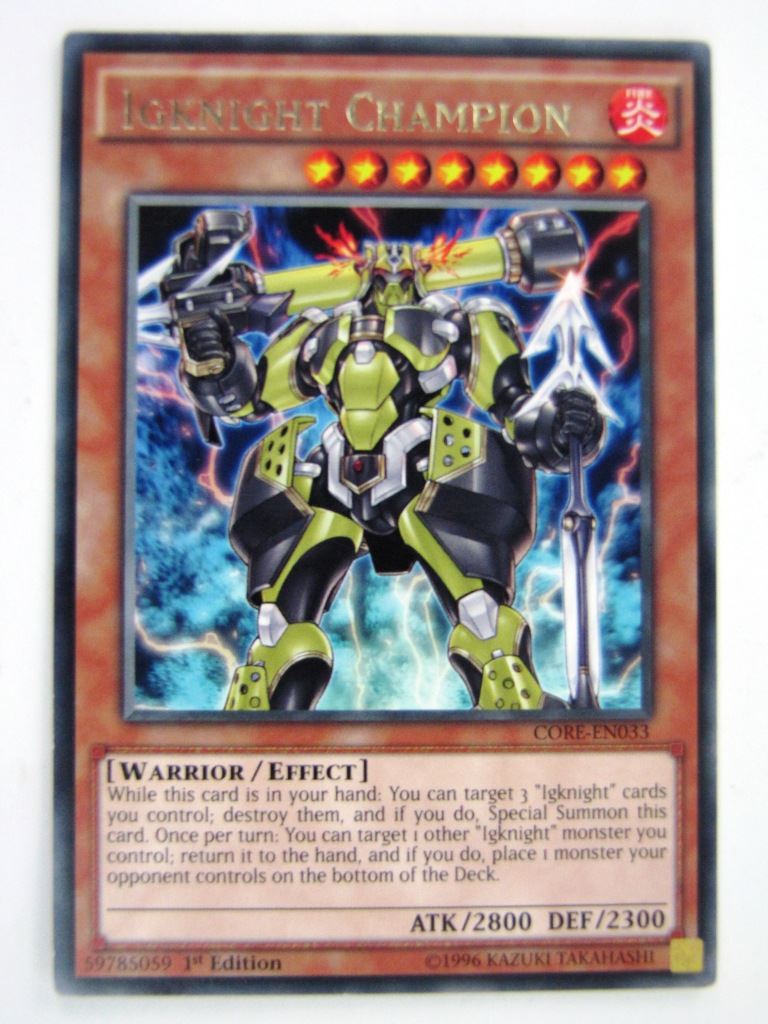 Yugioh Cards: IGKNIGHT CHAMPION CORE RARE # 4F78