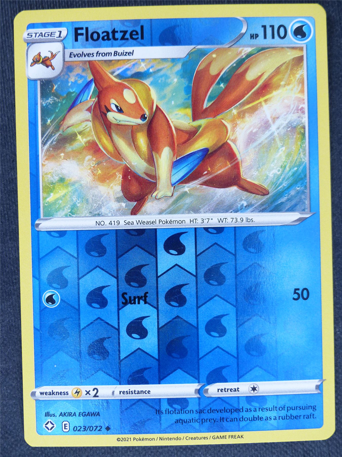Floatzel 023/072 Reverse Holo Mint - Pokemon Cards #DI