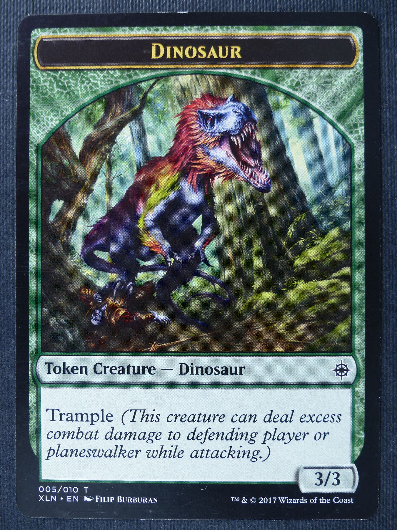 Dinosaur Token - Mtg Card #1W2