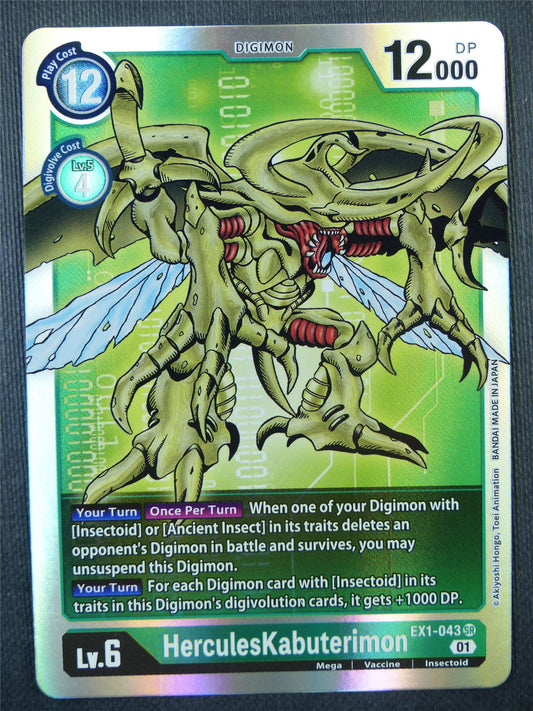 HerculesKabuterimon EX1-043 SR Foil - Digimon Card #5MU